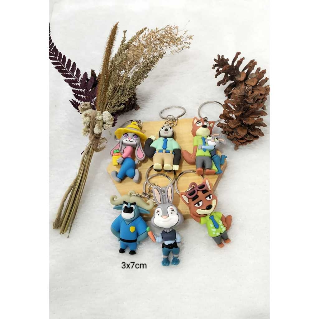 Gantungan kunci karet Zootopia