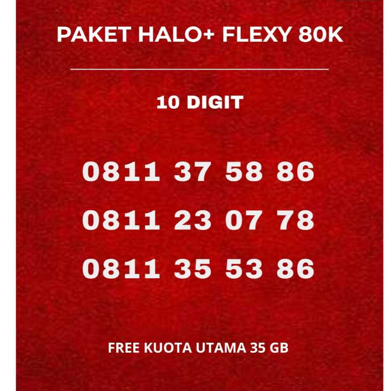 TELKOMSEL HALO PASCABAYAR 10 DIGIT NOMER SUPER CANTIK