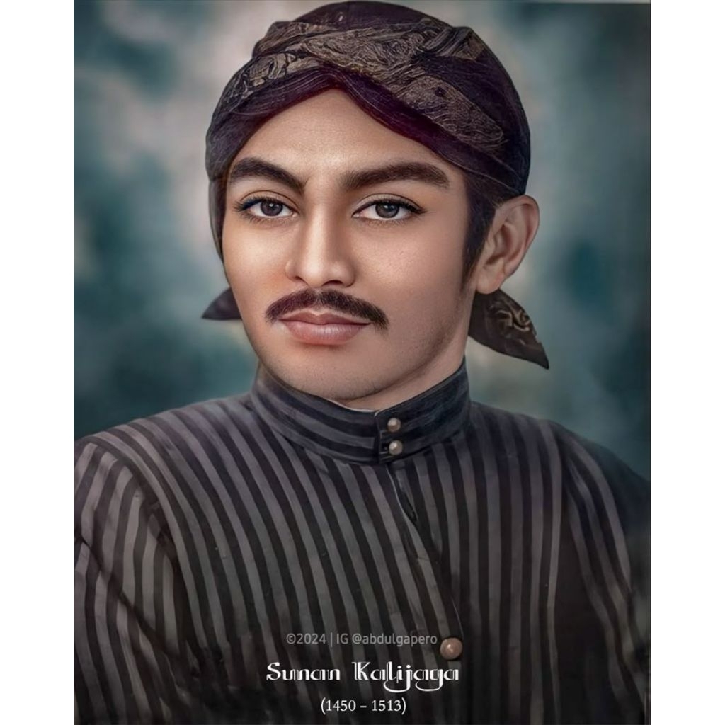 POSTER CETAK JUMBO,SUNAN KALIJAGA HIASAN DINDING BISA COD