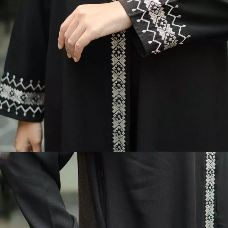 Abaya Bordir Gamis Arab Hitam Abaya Hitam Turkey Bordir