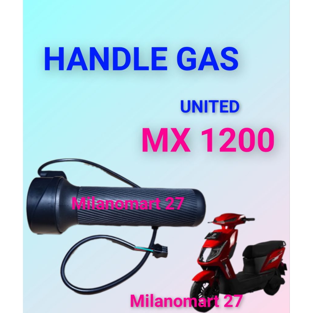 handle gas motor listrik united mx 1200 throttle gas sepeda listrik united mx1200