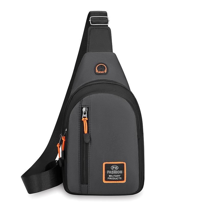 Tas Dada Pria 1248 berlapis-lapis, gaya unisex dan serbaguna, tas selempang kecil menghadap depan, t