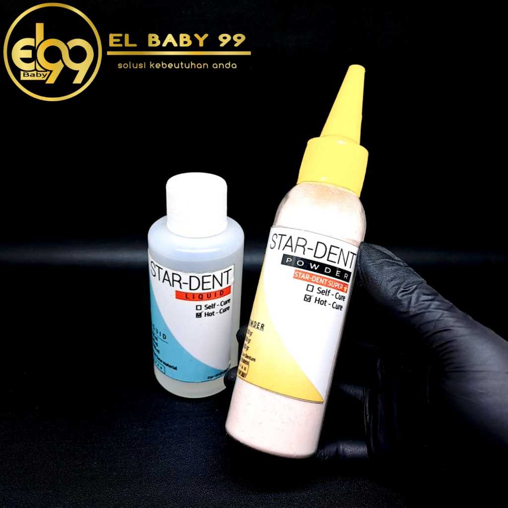 Star-dent Super 100ml  Paket Lem gigi palsu otomatis cepat Kering dan Kuat