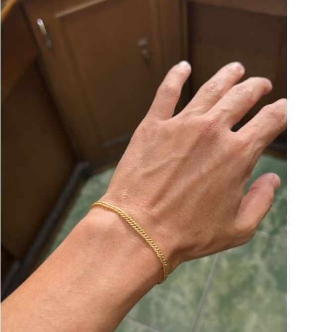 gelang gold - emas 22k - kadar 700 - harga discont - ukuran 15,5 cm.