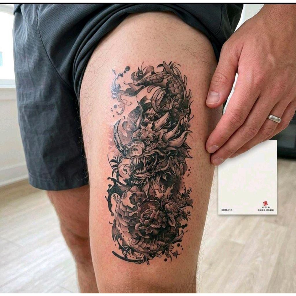 COD Tatto temporer XQB 913 NAGA SANGAR size 12x22 stiker tatto temporary tatto tempel sementara bisa