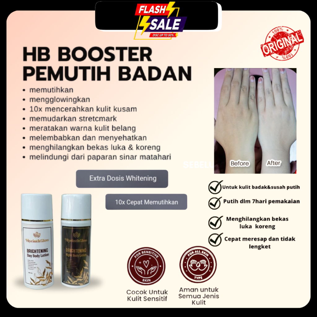 LOTION PEMUTIH BADAN GLOWING - BODY SERUM LOTION MEMUTIHKAN PERMANEN ORIGINAL CEPAT DALAM SEMINGGU -