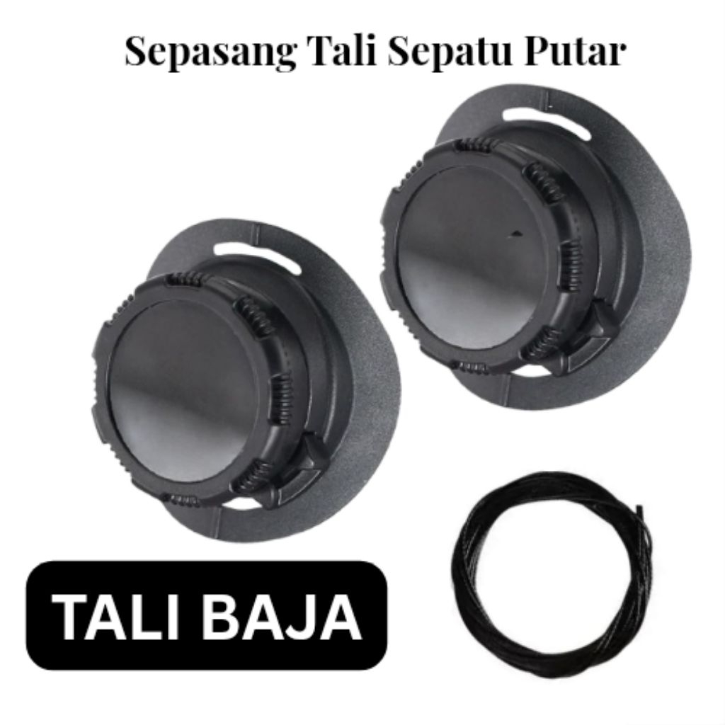 Tali Sepatu Putar untuk  PDL tali baja 4 M dan PDH/Sport Tali 2 M.Tali Putar Knop kecil Sistem Putar