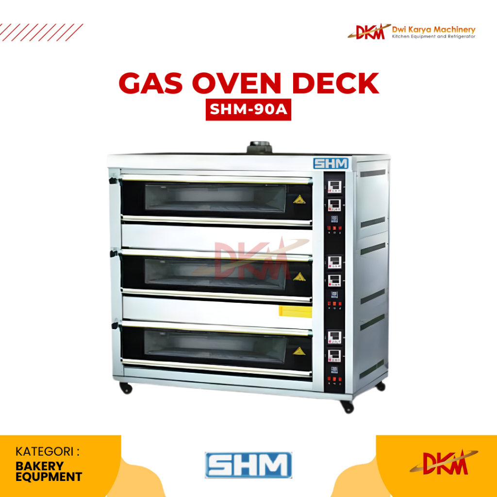 SHM Gas Deck Oven SHM-90A 3 Deck 9 Loyang SHM-90A