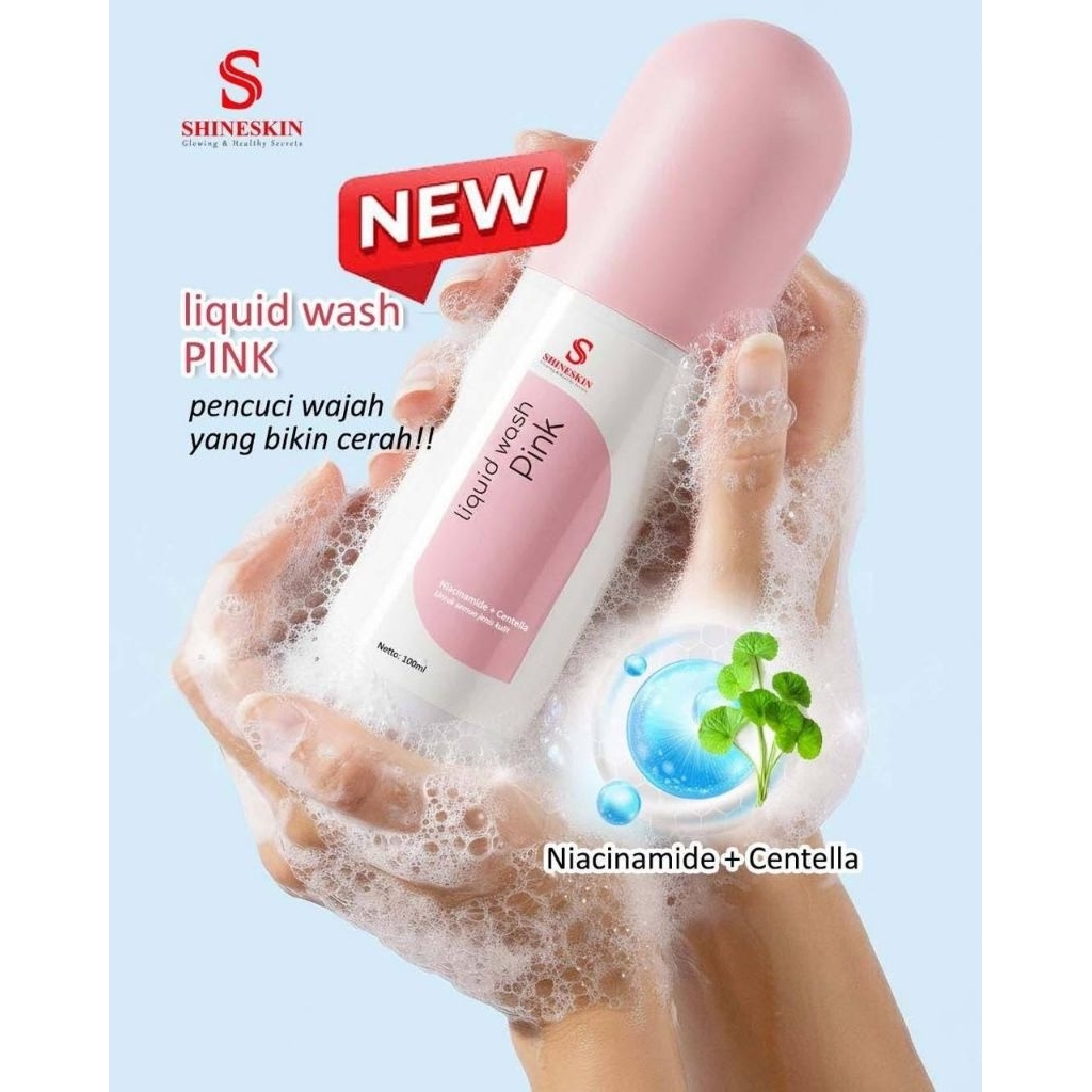 Shineskin Liquid Wash Pink (Facial Foam Optima Kemasan Baru)