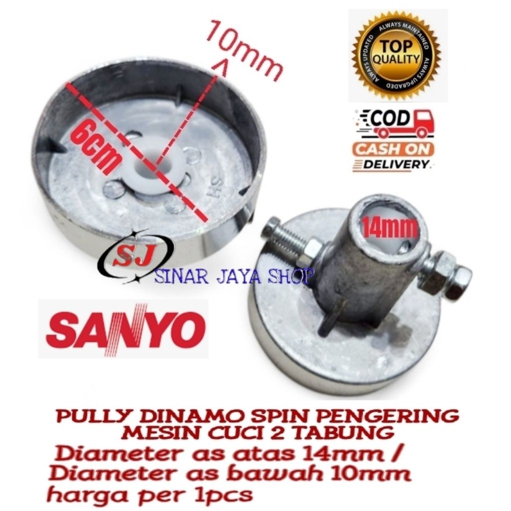 Pully Puly Dinamo Spin  Pengering  Mesin Cuci SANYO 2 Tabung