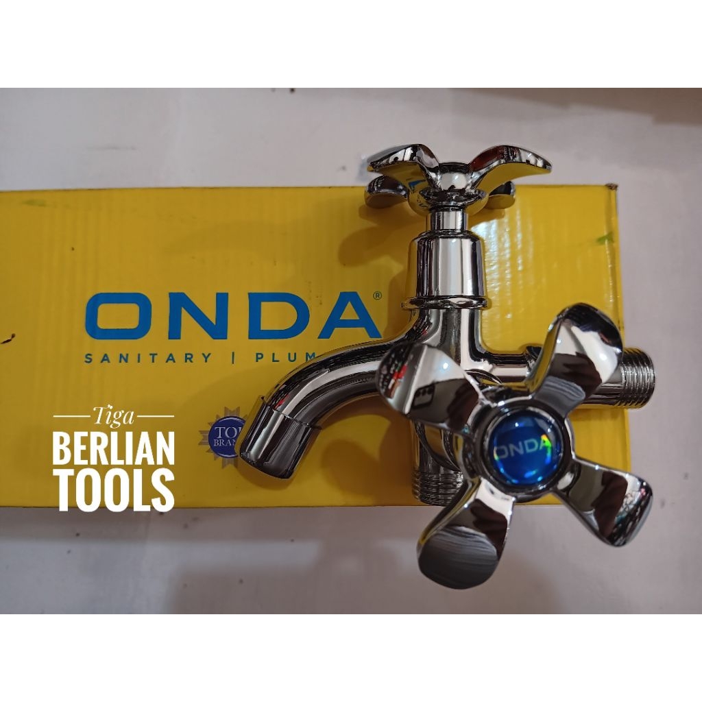 ONDA Kran Cabang 2 Stainless Kran Shower / Kran Air Kamar Mandi Kloset ONDA K407 MH 1/2"