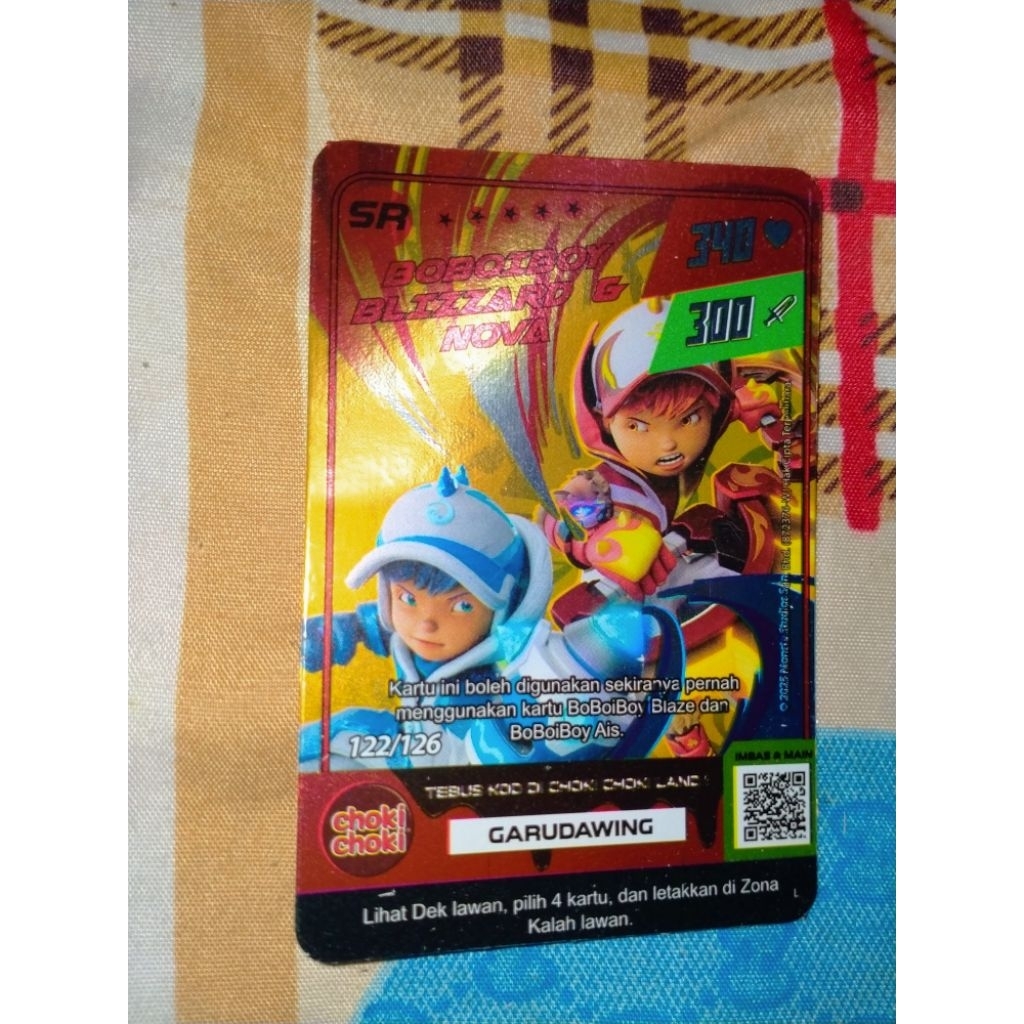 Kartu secret SR Choki Choki Boboiboy Blizzard & Nova Galaxy Monsta