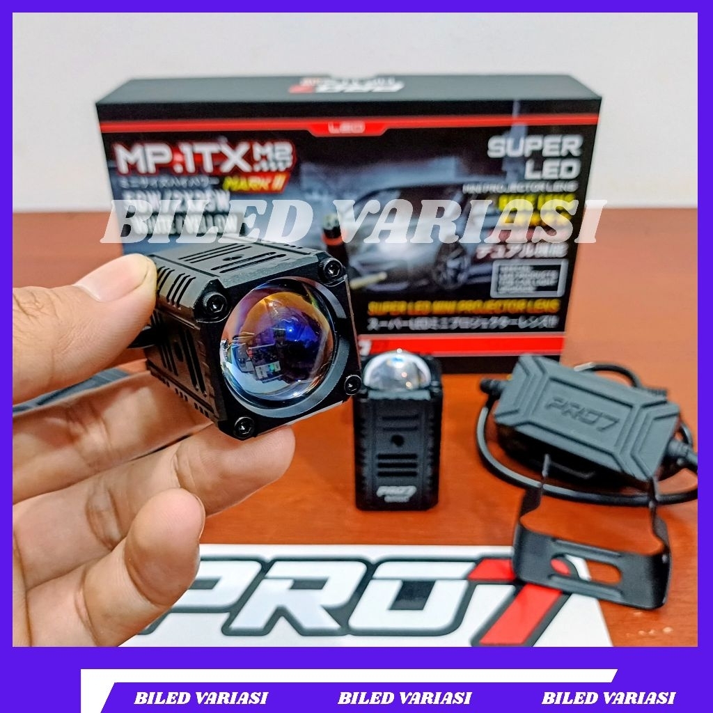PRO7 MP1TX-M2 | MINI LASER 50W LENSA BLUE LENS SUPER TERANG LAMPU KABUT MOTOR MOBIL