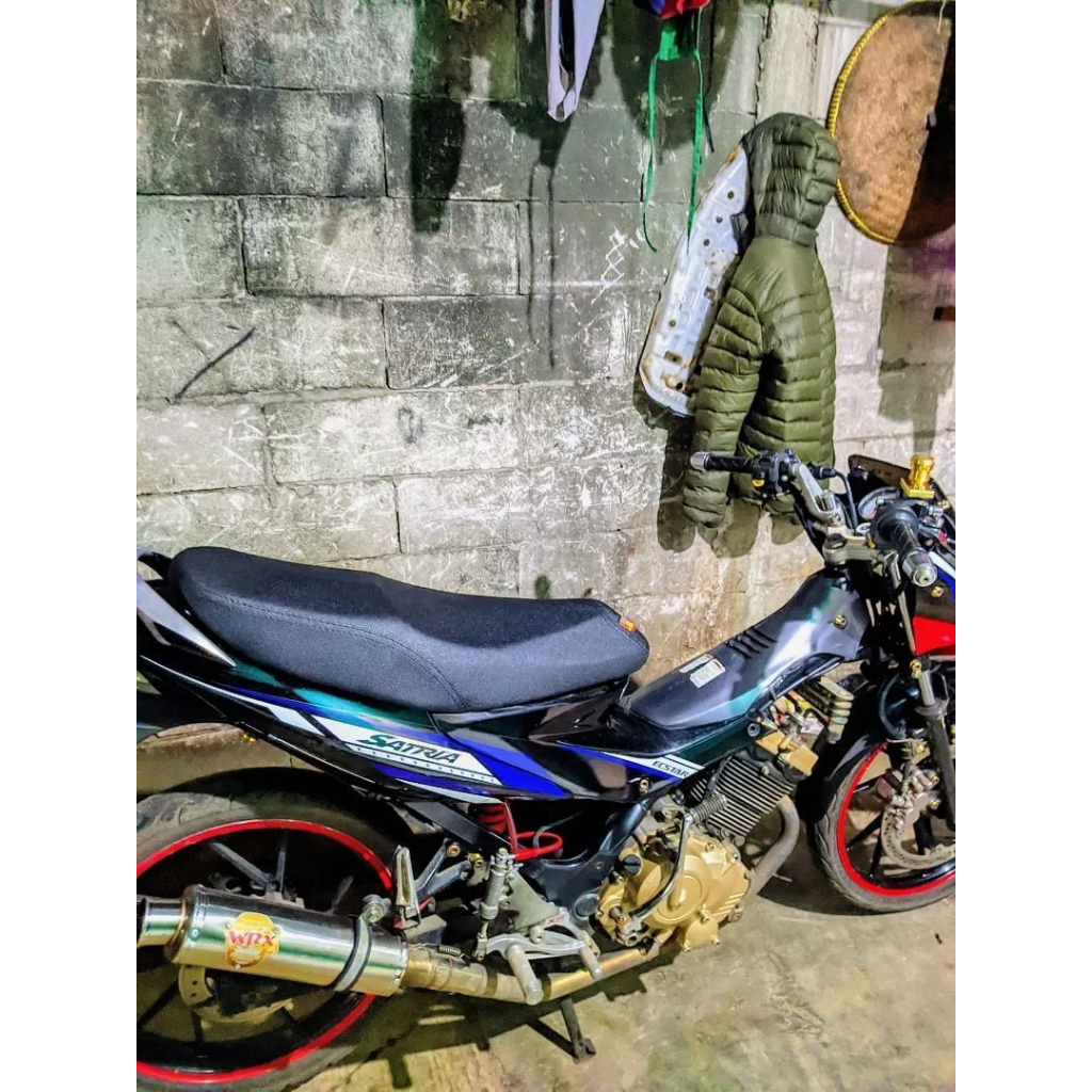 Jok roadrace double seat satria fu amplas-jok satria fu amplas motif roadrace double seat
