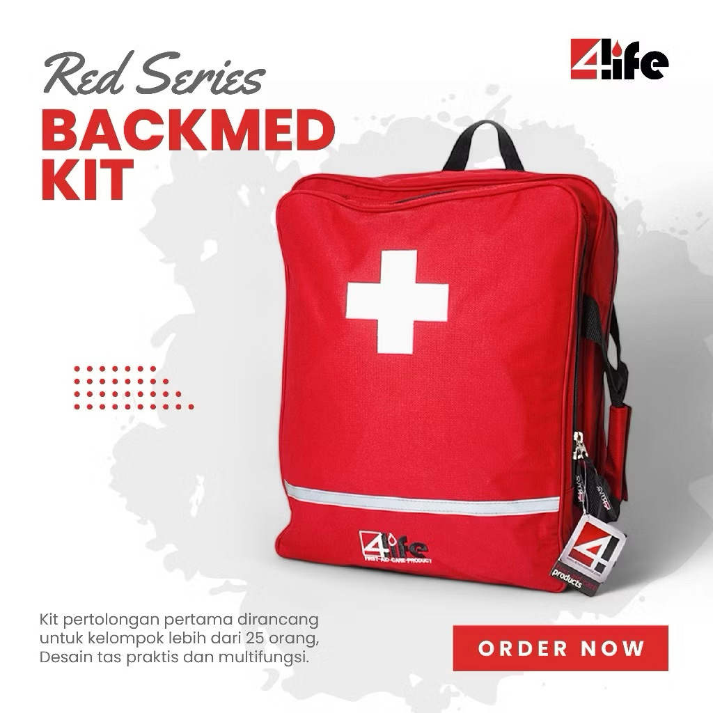 4Life Medic Kit - Tas P3K Medis Lengkap Dengan Isi First Aid Kit - Tas Medis Dokter - Tas Ransel P3K