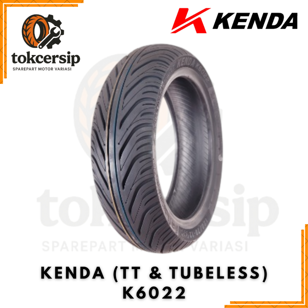 KENDA BAN MOTOR TUBE TYPE TT & TUBELESS TB TIPE K6022 UKURAN 80/90 90/90 110/80 RING 14 ORIGINAL