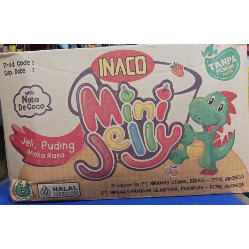Jelly Inaco 10kg dengan Rasa Buah Mix, Tanpa Pemanis Buatan (PKX4/10F)