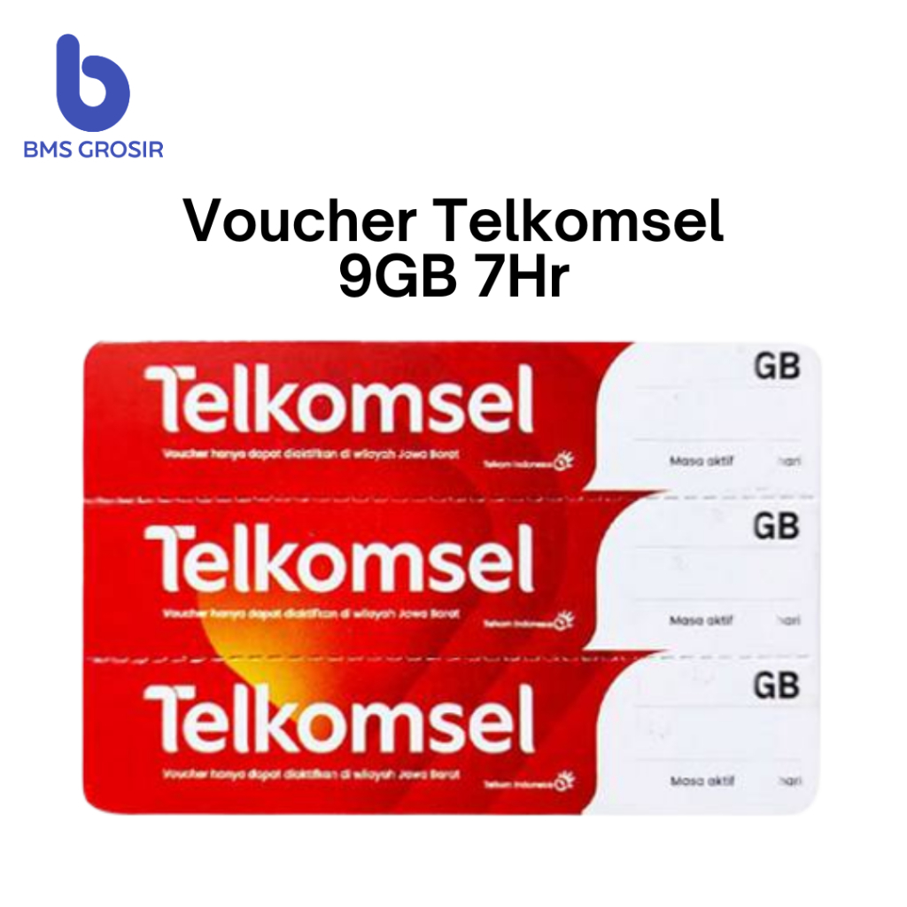 Voucher Telkomsel 9GB 7Hr