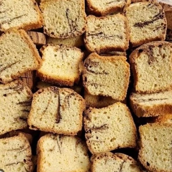 Roti Panggang marmer kotak | 250 gr | Roti kering