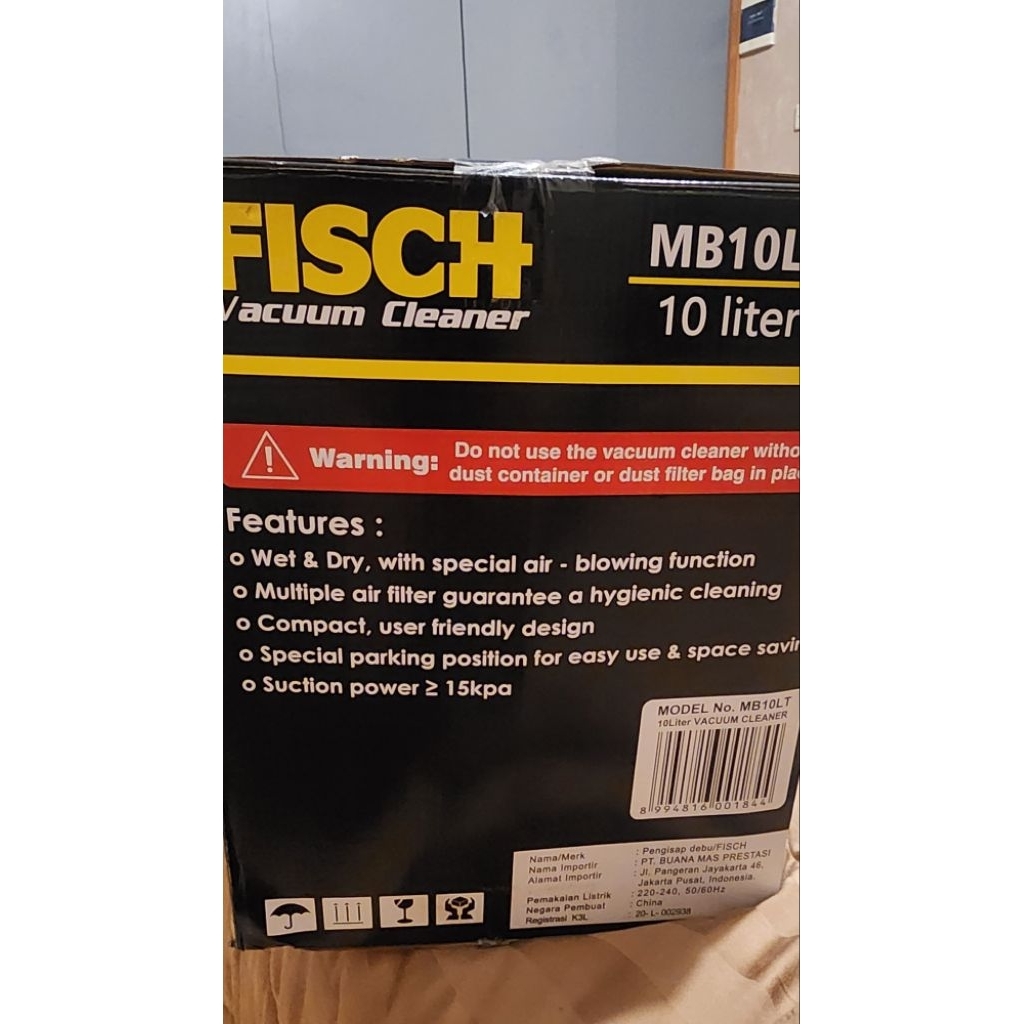 FISCH VACUUM CLEANER 10LTR