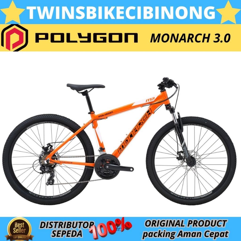 Sepeda Gunung MTB 26 Inc Polygon Monarch 3 ALLOY DISC BRAKE