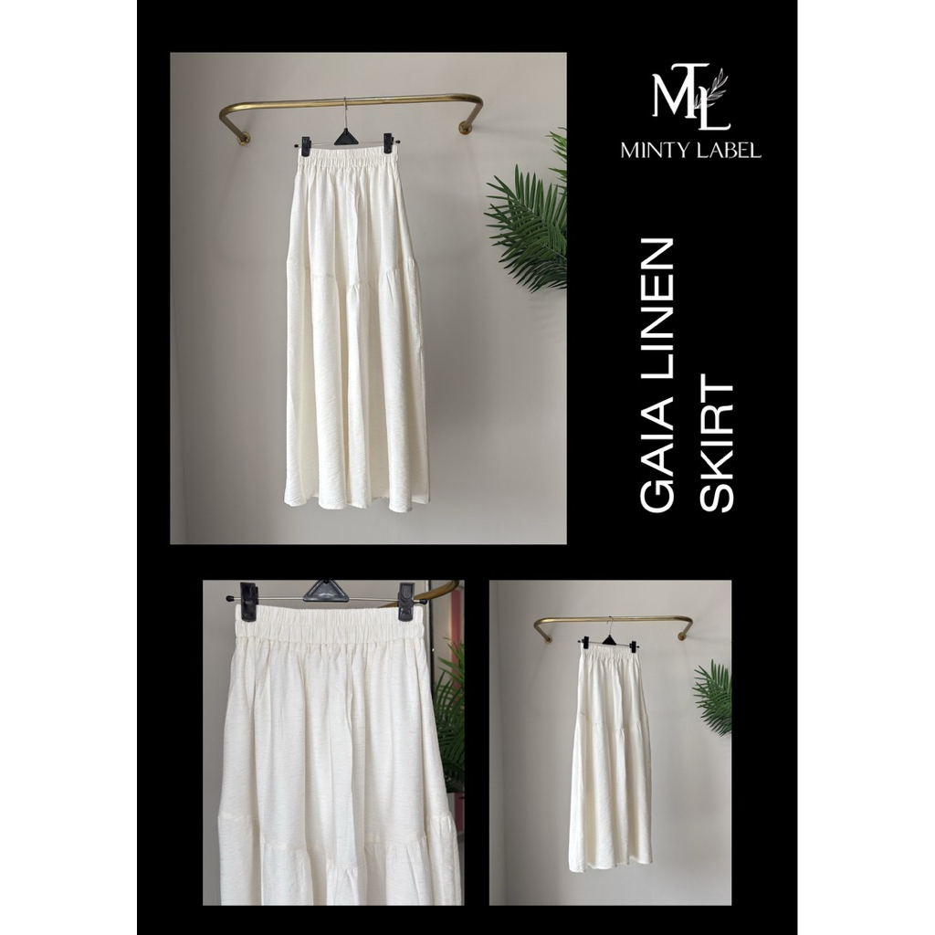GAIA LINEN SKIRT // Rok Linen // Rok Wanita // Rok Panjang