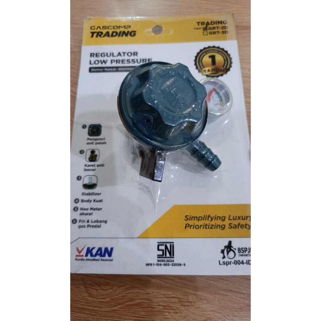 regulator kompor gas gascomp GRT 2D - regulator kompor gascomp GRT 2D - Regulator mungil handal gasc