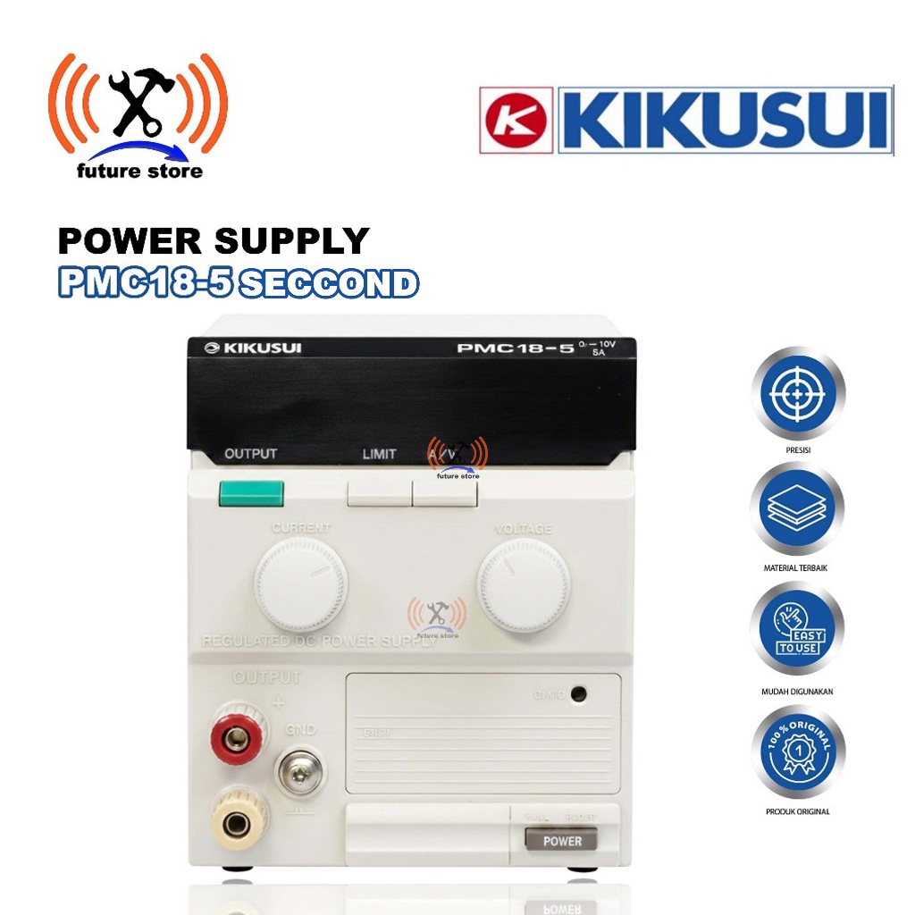 KIKUSUI PMC18-5 DC POWER SUPPLY ORIGINAL (SECCOND)- BEKAS LAB POWER SUPPLY KIKUSUI PMC18-5 SEKEN ORI