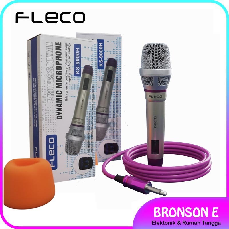 FLECO KS-9000H Professional Microphone Mic Kabel Premium Kabel  -  Mic Jernih stabil