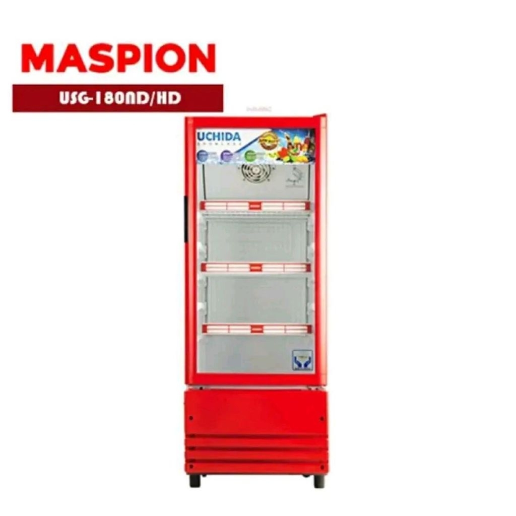 Showcase Maspion USG-180 ND | Kulkas display kaca minuman USG-180ND