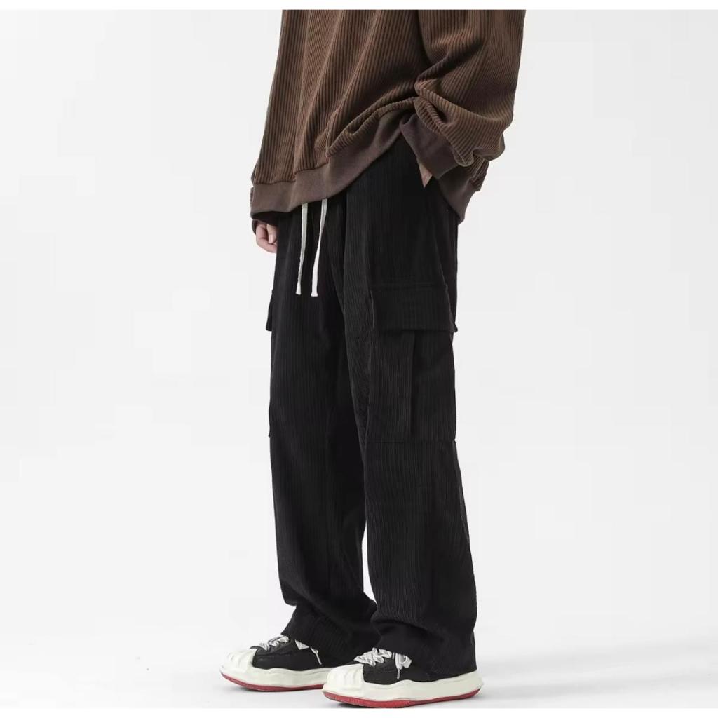 Boyfriend Jeans Celana Korduroy Pria Korean Style