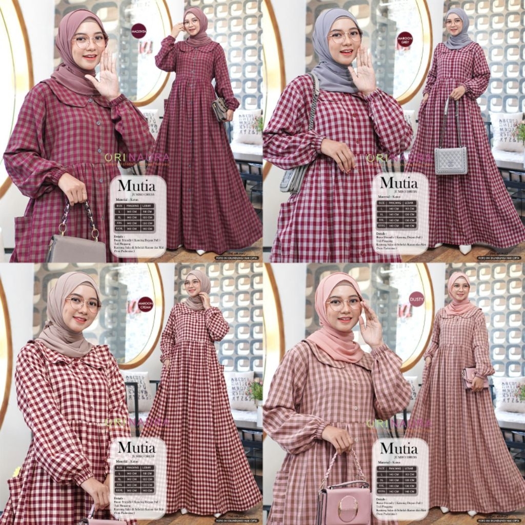 MUTIA JUMBO DRESS ORIGINAL ORI NAURA 100%