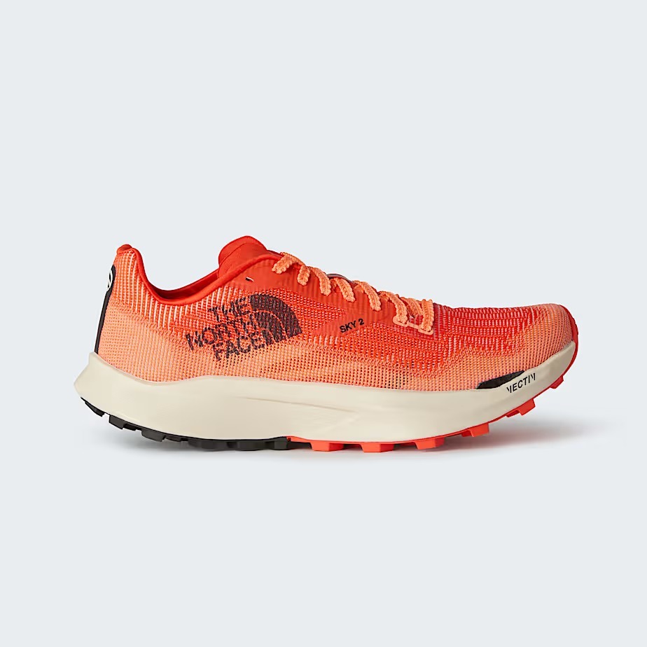 Original The North Face Summit VECTIV™ Sky 2 Trail Running Shoes - Lava Red Calacatta