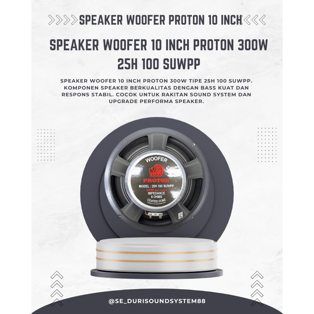 Speaker Proton 10 Inch Woofer 300W