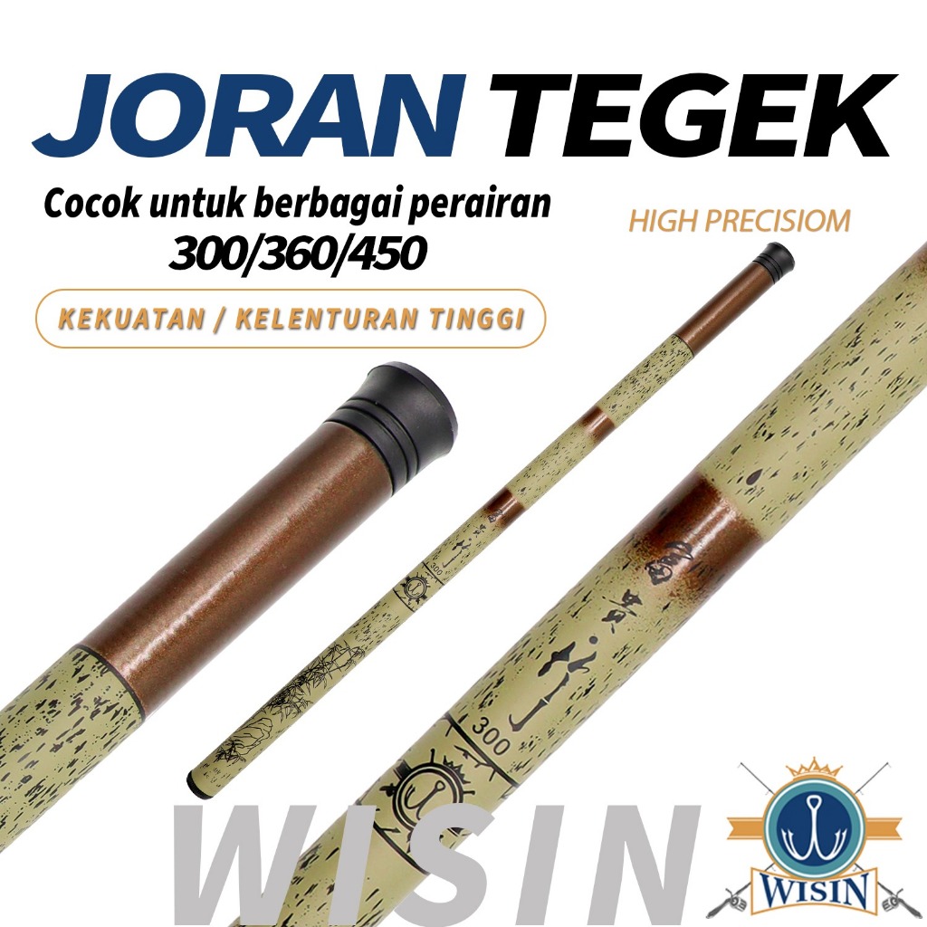WISIN Tegek Carbon Ruas Pendek 40cm Kuat Lentur Micro Fishing
