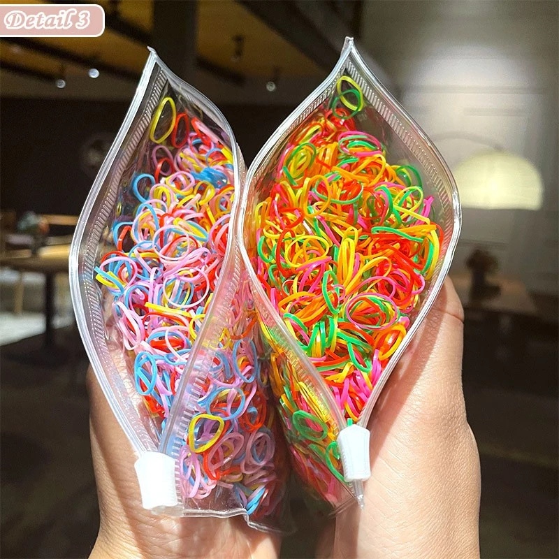 IR1000~Ikat Rambut Cina 1000Pcs Free Pouch/Ikat Rambut Karet Rambut Korea