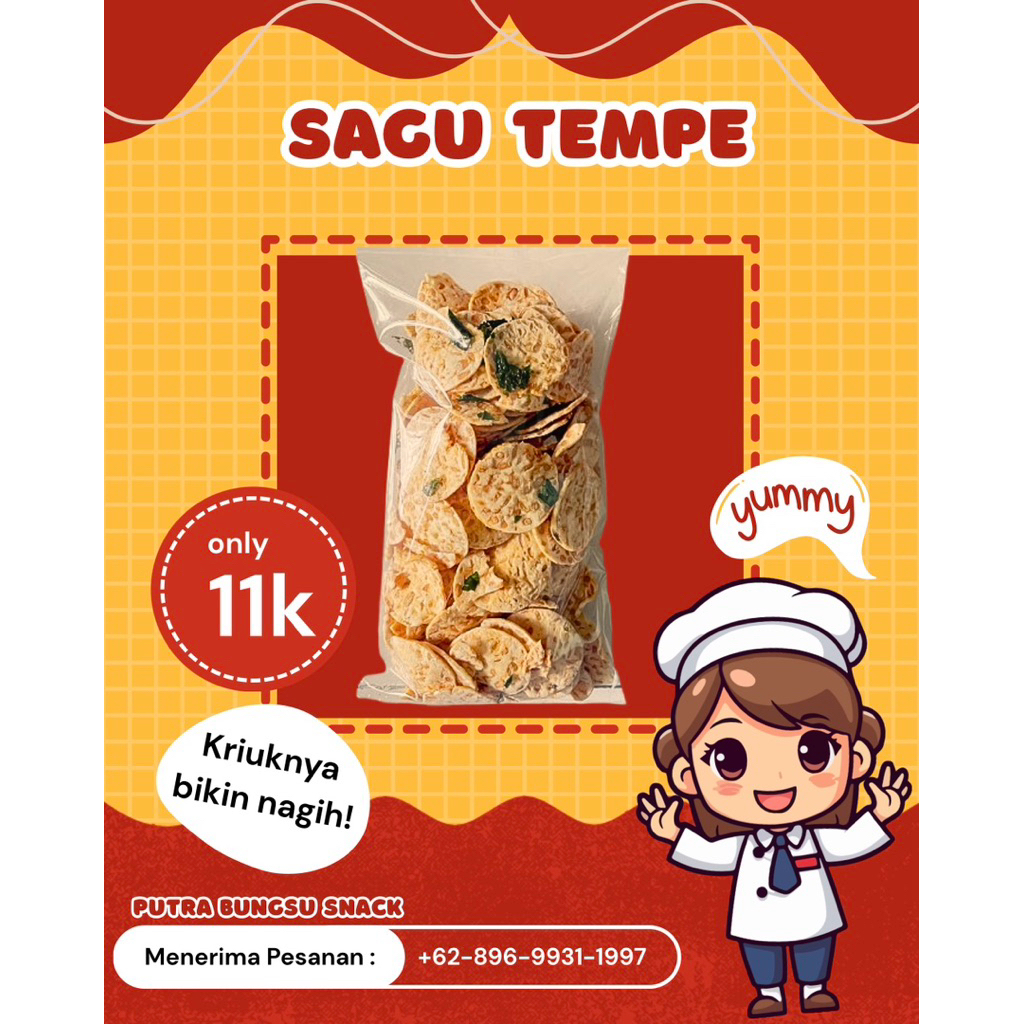 Sagu Tempe Renyah daun jeruk 1kg