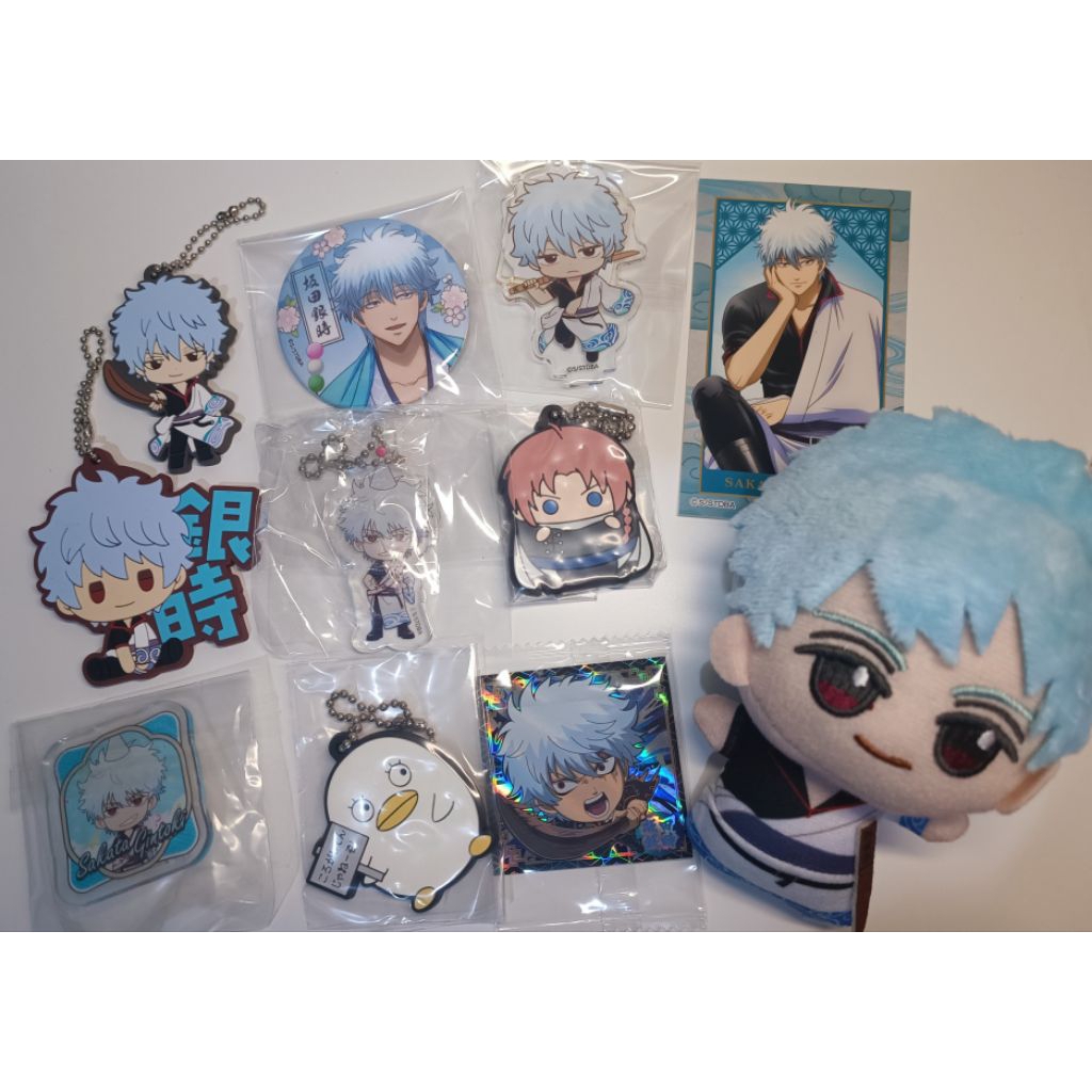 Gintama rubber / acrylic keychain / standee / postcard / plush, Gintoki, Kamui Elizabeth