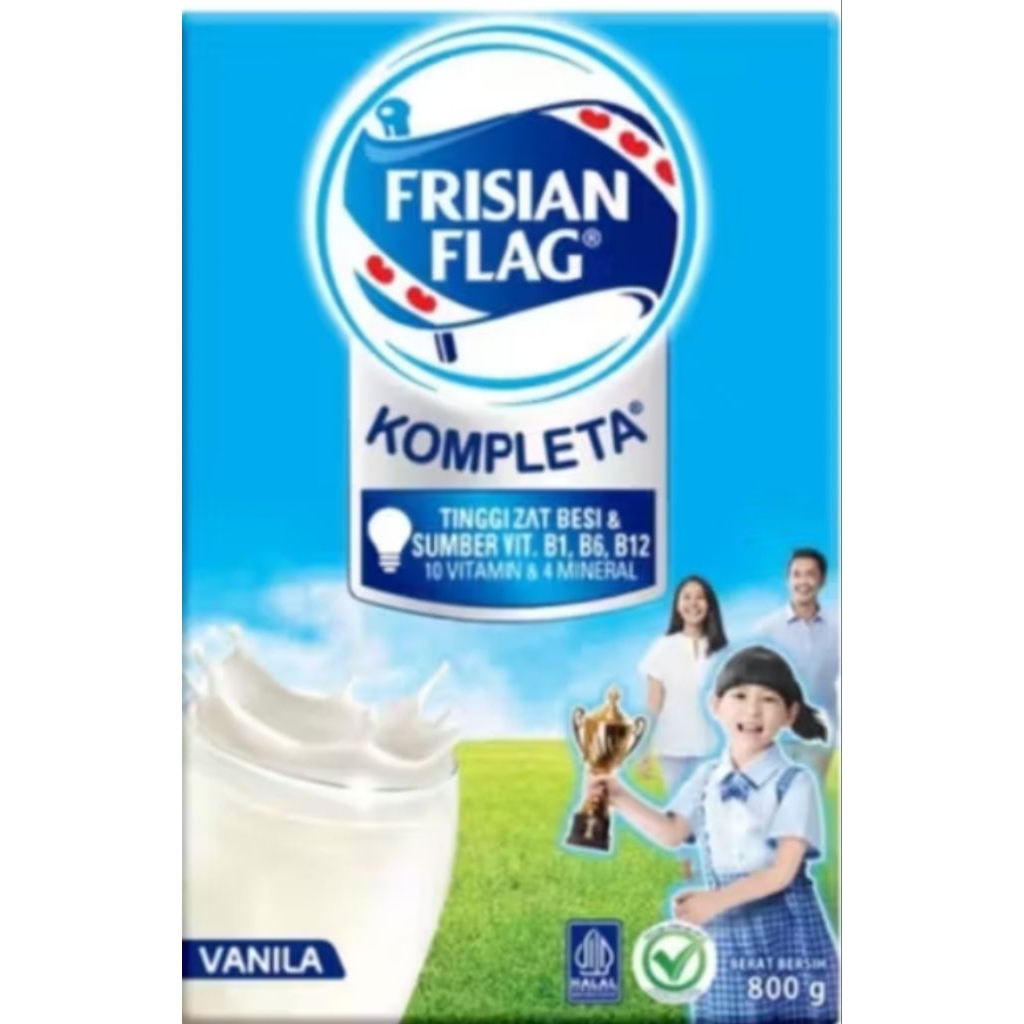 frisian flag kompleta 800 g gr susu vanilla coklat cokelat