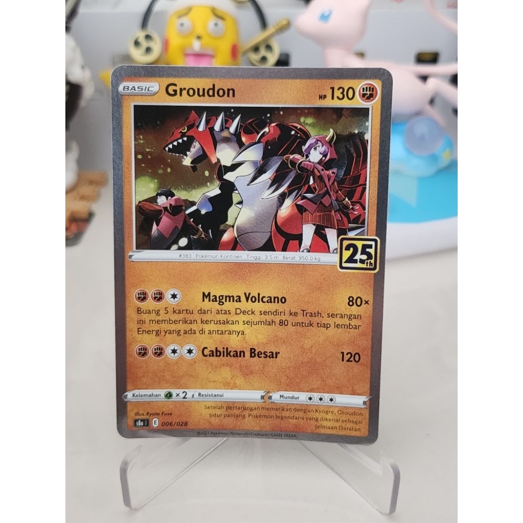 Groudon 25th holo foil Kartu/Card Pokemon TCG Indo