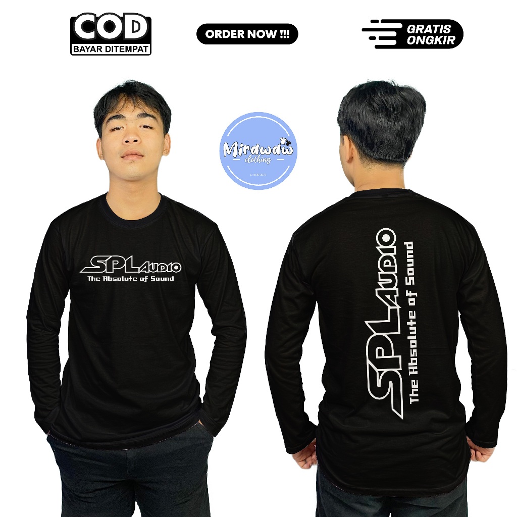 Kaos SPL Audio The Absolute Of Sound Vertikal Lengan Panjang Baju Distro