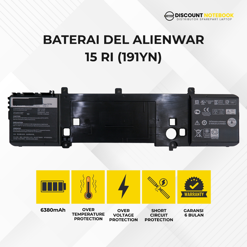 BATRE BATERAI DELL ALIENWARE 15 R1 (191YN)