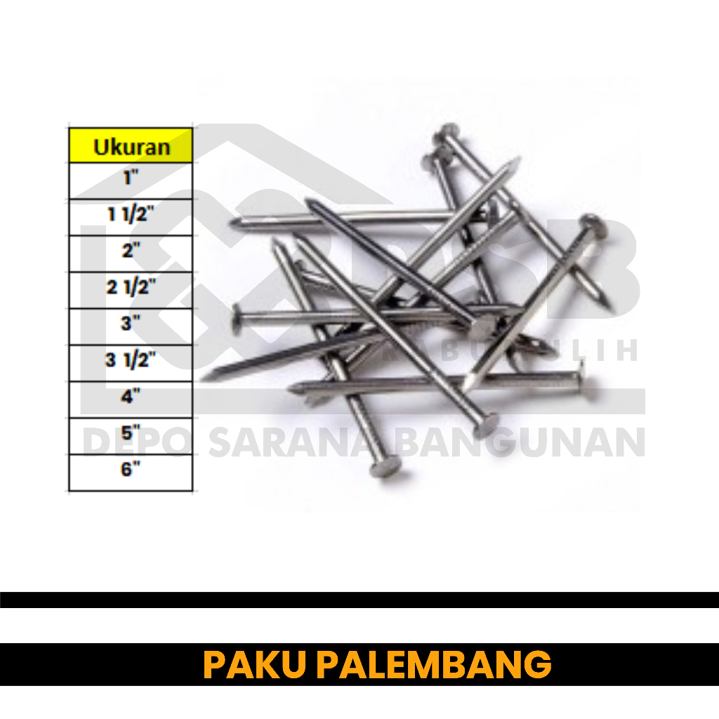 Paku Palembang Paku Kayu Kemasan 1kg