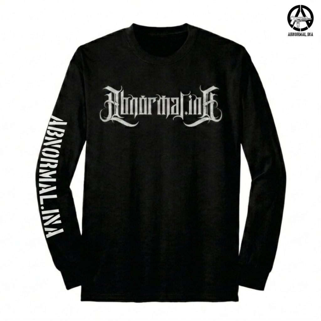 Abnormal.ina - Tshirt Reguler long Sleeve Premium Black Cotton Combed 20s Attack
