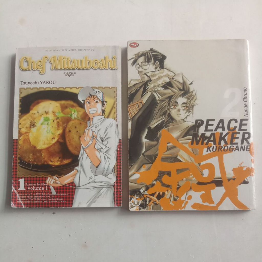 2 BUKU KOMIK CHEF MITSUBOSHI 1 & PEACE MAKER 2