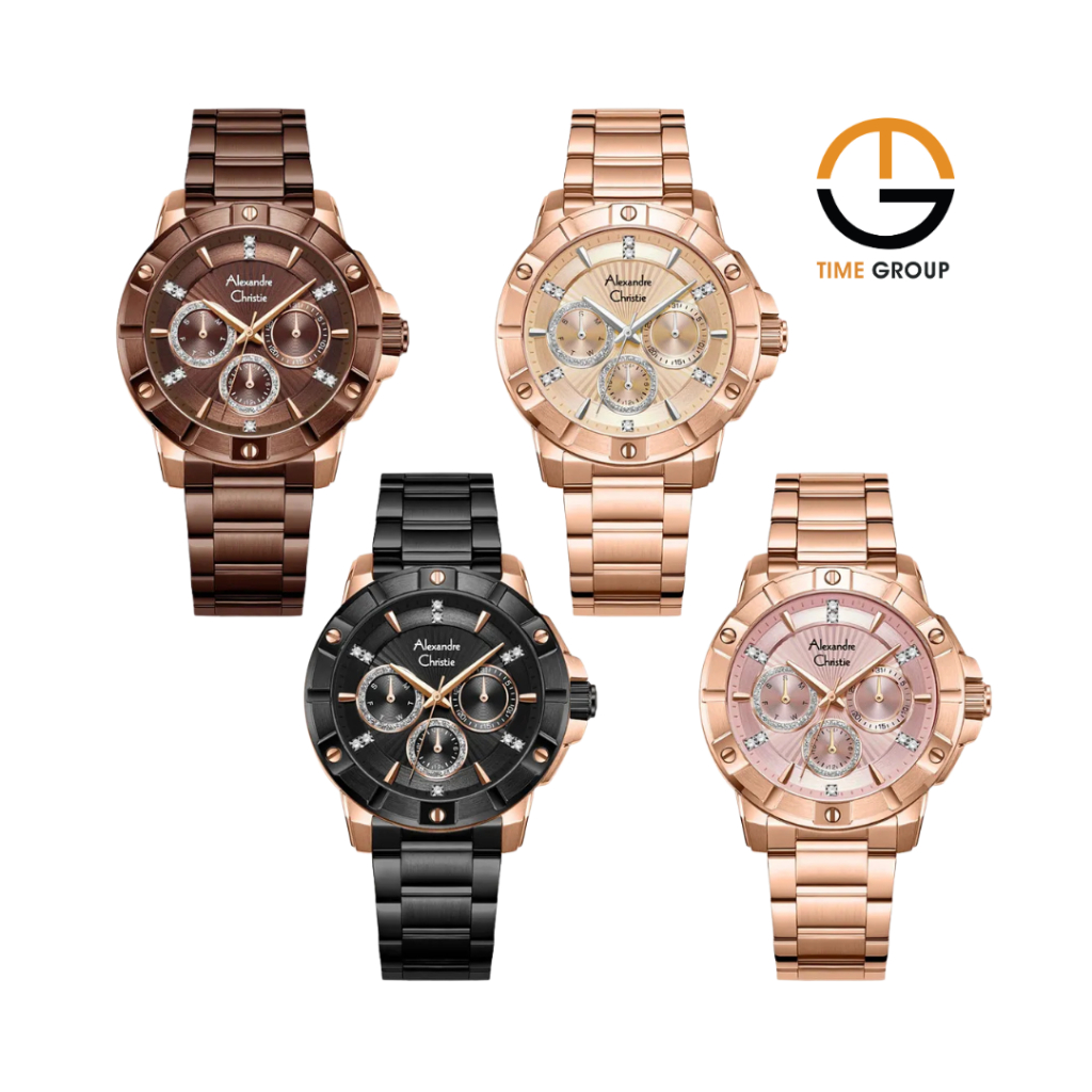 JAM TANGAN WANITA ALEXANDRE CHRISTIE AC6609 AC 6609 BFB STAINLESS STRAP