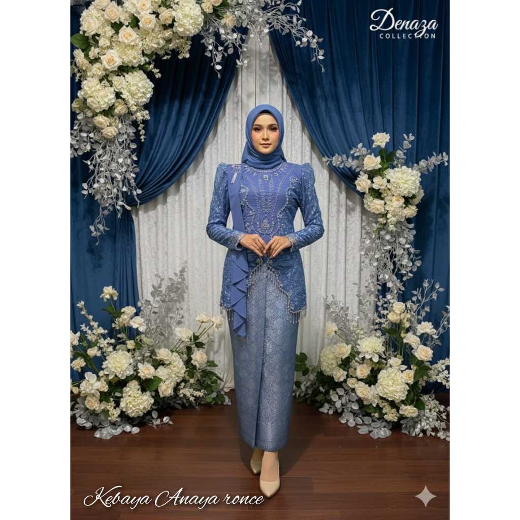 Free Hijab /Kebaya Wisuda / New Kebaya Wisuda / Kebaya Wisuda Selendang Payet Rumbai Premium / Set K
