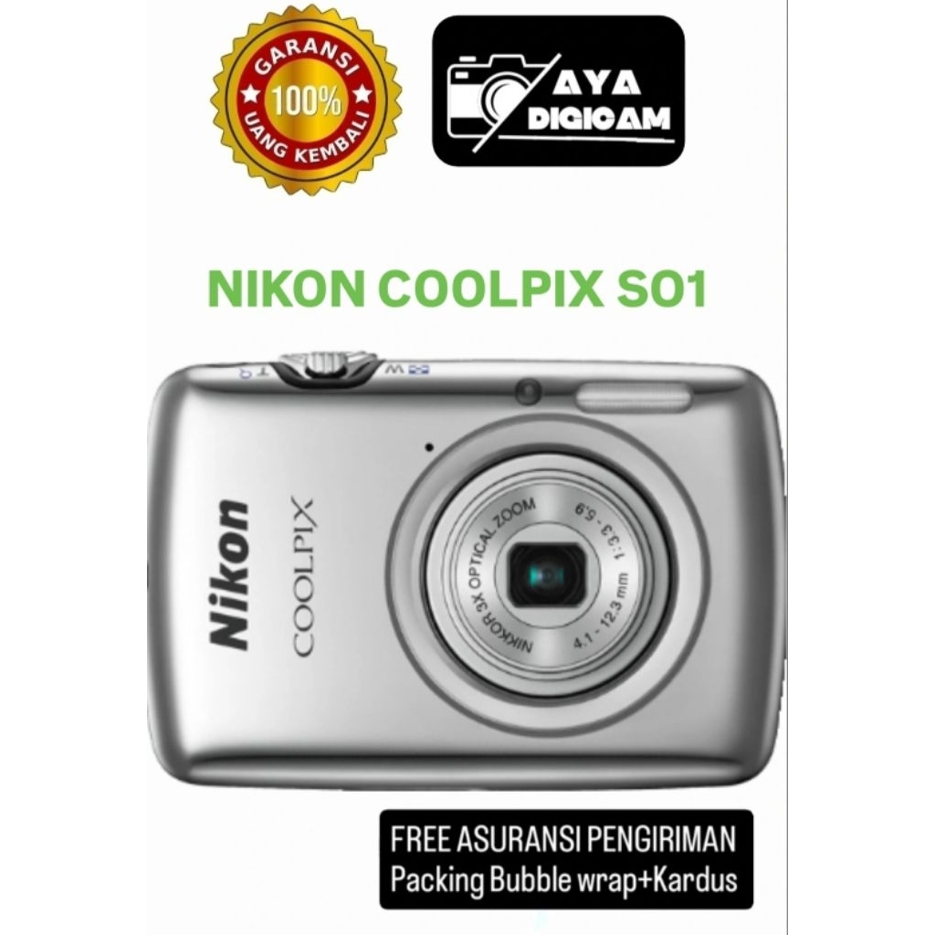 kamera Nikon Coolpix s01 kamera pocket Nikon Coolpix s01 kamera digicam