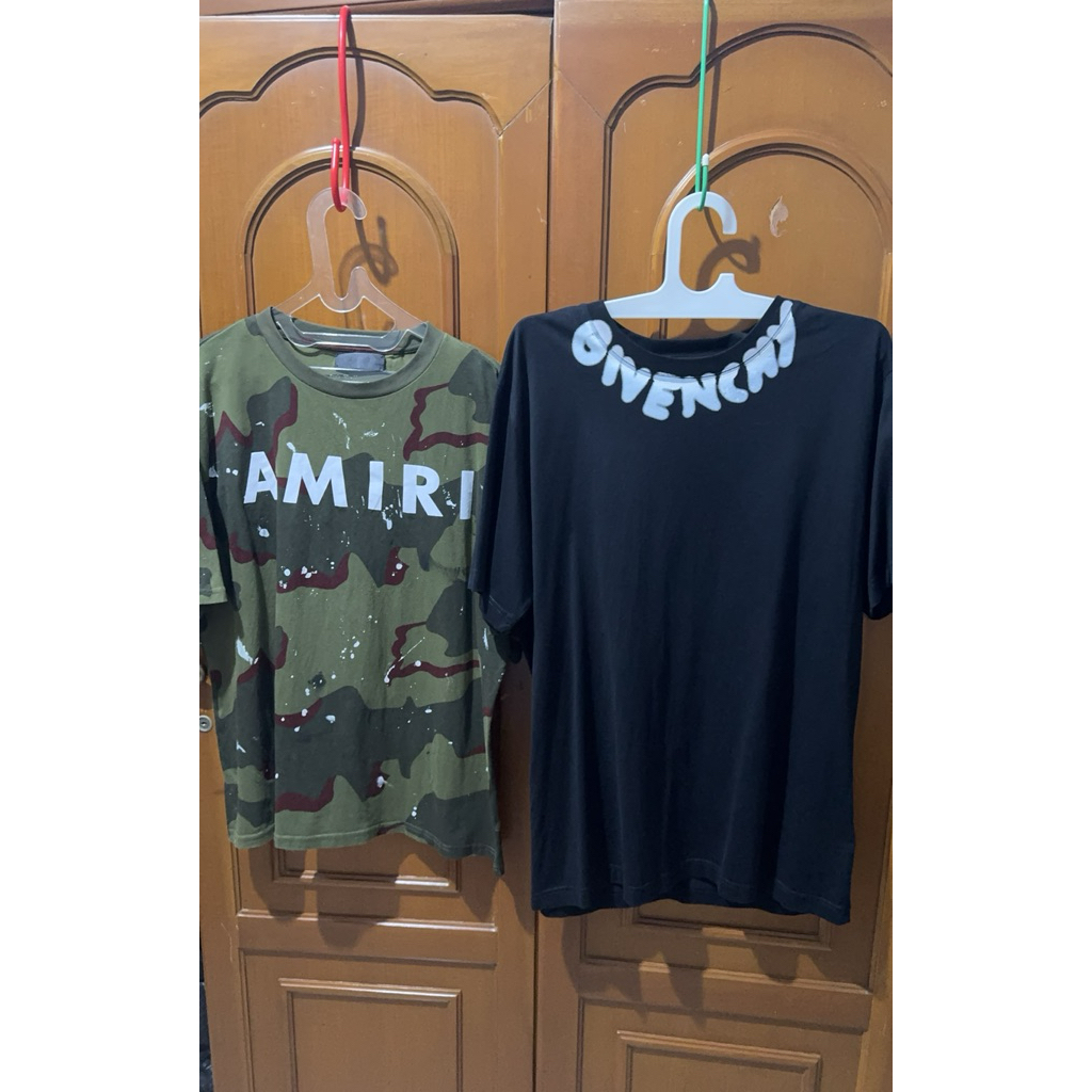 bundling kaos GIVENCHY & AMIRI tee second like new