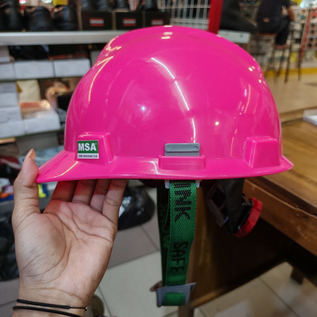 Helm safety MSA fullset/Helm kerja proyek warna pink - SNI